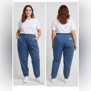 Soule Designs VTG High Rise Tapered Pull On Mom Blue Jeans Size XL Regular